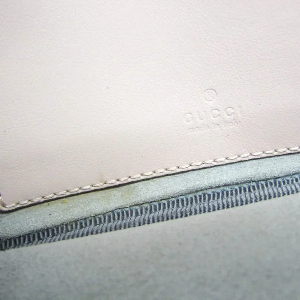 GUCCI Authentic Pink Leather GG Marmont Shoulder Bag - Picture 12 of 13